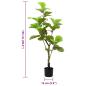 Preview: Ficusbaum Künstlich 30 Blätter 125 cm Grün