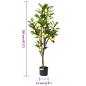 Preview: Zitronenbaum Künstlich 136 Blätter 120 cm Grün
