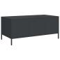 Preview: Couchtisch Schwarz 101,5x50x43,5 cm Kaltgewalzter Stahl