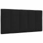 Preview: ARDEBO.de - Kopfteil-Kissen Schwarz 100 cm Stoff