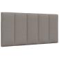 Preview: ARDEBO.de - Kopfteil-Kissen Taupe 100 cm Stoff