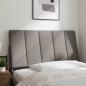 Preview: Kopfteil-Kissen Taupe 100 cm Stoff