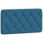 Preview: Bettgestell mit Kopfteil Blau 100x200 cm Samt