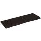 Preview: ARDEBO.de - Tischplatte Dunkelbraun 120x40x(2-6)cm Massivholz Eiche