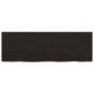 Preview: Tischplatte Dunkelbraun 120x40x(2-6)cm Massivholz Eiche