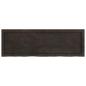 Preview: Tischplatte Dunkelbraun 120x40x(2-6)cm Massivholz Eiche