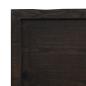 Preview: Tischplatte Dunkelbraun 120x40x(2-6)cm Massivholz Eiche