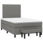 Preview: Boxspringbett mit Matratze Dunkelgrau 120x190 cm Stoff