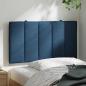 Preview: Kopfteil-Kissen Blau 90 cm Stoff