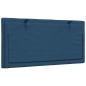 Preview: Kopfteil-Kissen Blau 100 cm Stoff