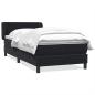 Preview: ARDEBO.de - Boxspringbett mit Matratze Schwarz 90x220 cm Samt