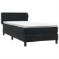Preview: Boxspringbett mit Matratze Schwarz 90x220 cm Samt