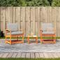 Preview: 3-tlg. Garten-Lounge-Set Wachsbraun Massivholz Kiefer
