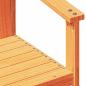 Preview: 3-tlg. Garten-Lounge-Set Wachsbraun Massivholz Kiefer