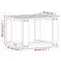 Preview: 3-tlg. Garten-Lounge-Set Wachsbraun Massivholz Kiefer