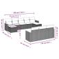 Preview: 10-tlg. Garten-Sofagarnitur mit Kissen Schwarz Poly Rattan