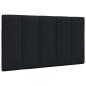 Preview: ARDEBO.de - Kopfteil-Kissen Schwarz 90 cm Stoff