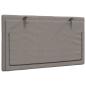 Preview: Kopfteil-Kissen Taupe 90 cm Stoff