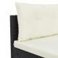 Preview: 4-tlg. Garten-Lounge-Set Poly Rattan Schwarz