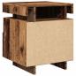Preview: Nachttisch mit LED-Leuchten Altholz-Optik 40x39x48,5 cm