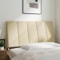 Preview: Kopfteil-Kissen Creme 100 cm Stoff