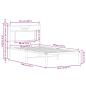 Preview: Bettgestell ohne Matratze Braun Eiche 75x190 cm Holzwerkstoff