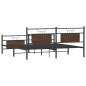 Preview: Metallbett ohne Matratze Braun Eichen-Optik 183x213 cm