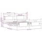 Preview: Metallbett ohne Matratze Braun Eichen-Optik 183x213 cm