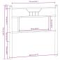 Preview: Kopfteil Sonoma-Eiche 75 cm Holzwerkstoff und Stahl