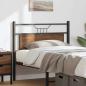 Preview: Kopfteil Braun Eichen-Optik 100 cm Holzwerkstoff und Stahl