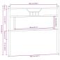 Preview: Kopfteil Braun Eichen-Optik 100 cm Holzwerkstoff und Stahl