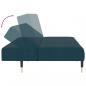 Preview: Schlafsofa 2-Sitzer Blau Samt