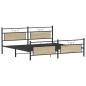 Preview: Metallbett ohne Matratze Sonoma-Eiche 193x203 cm