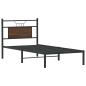 Preview: Bettgestell ohne Matratze Braun Eiche 90x200 cm Holzwerkstoff