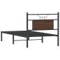 Preview: Bettgestell ohne Matratze Braun Eiche 90x200 cm Holzwerkstoff
