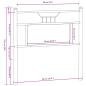 Preview: Kopfteil Braun Eichen-Optik 90 cm Holzwerkstoff und Stahl