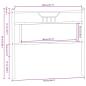 Preview: Kopfteil Sonoma-Eiche 107 cm Holzwerkstoff und Stahl