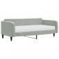 Preview: Tagesbett mit Matratze Hellgrau 100x200 cm Samt
