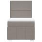 Preview: Boxspringbett mit Matratze Taupe 80x200 cm Stoff
