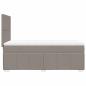 Preview: Boxspringbett mit Matratze Taupe 80x200 cm Stoff