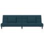 Preview: Schlafsofa 2-Sitzer mit 2 Kissen Blau Samt