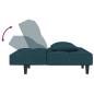 Preview: Schlafsofa 2-Sitzer mit 2 Kissen Blau Samt