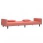 Preview: Schlafsofa 2-Sitzer mit 2 Kissen Rosa Samt