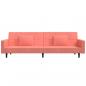 Preview: Schlafsofa 2-Sitzer mit 2 Kissen Rosa Samt