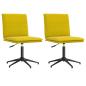 Preview: Esszimmerstühle 2 Stk. Gelb Samt