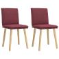 Preview: ARDEBO.de - Esszimmerstühle 2 Stk. Weinrot Stoff