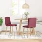 Preview: Esszimmerstühle 2 Stk. Weinrot Stoff