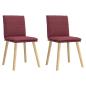 Preview: Esszimmerstühle 2 Stk. Weinrot Stoff