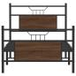 Preview: Bettgestell ohne Matratze Braun Eiche 75x190 cm Holzwerkstoff