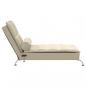 Preview: Massage-Chaiselongue mit Nackenrolle Creme Stoff